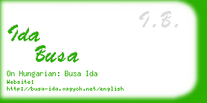 ida busa business card